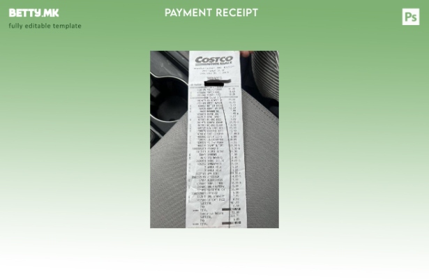 Модерен стил USA Costco Шаблон за потврда за плаќање на големо